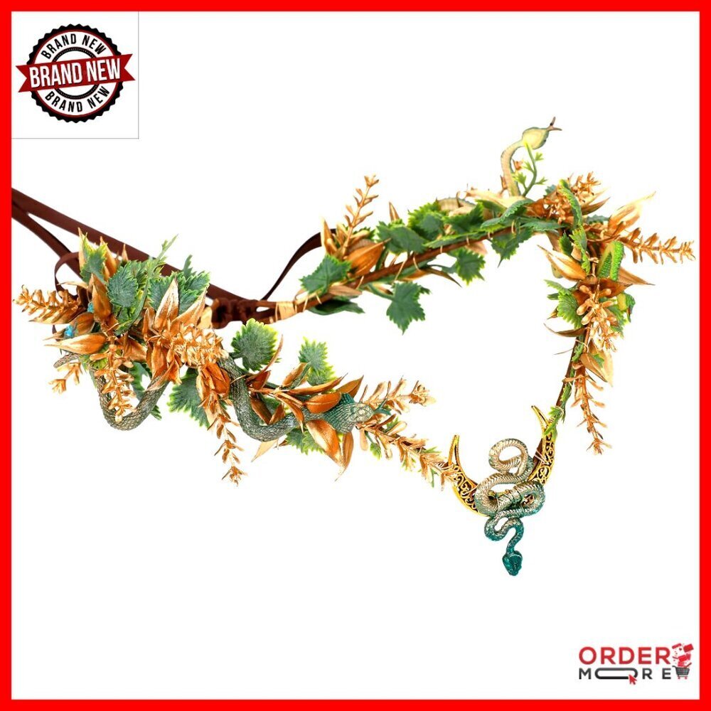 Medusa Snake Flower Crown Headband for Renaissance Festival Halloween Costume